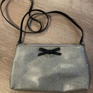 Kate Spade Silver Black Crossbody bag